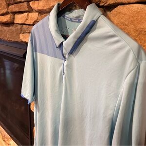 Men's Light Blue Adidas cool‎ climate, golf Polo Shirt.